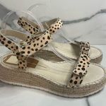 Dolce Vita | Leopard Print Calf Hair Hook & Loop Platform Chucky Sandals Sz 9.5 Brown Photo 0