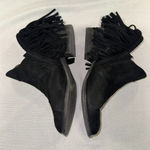 Not Rated  - Black Faux Suede Fringe Booties Womens Size 11 Western Concert Sexy Photo 0
