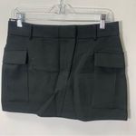 ZARA  Black Cargo Mini Skirt asymmetric closure NWT size M Photo 5