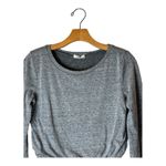 Leith  Dress Women Small Gray Knit Long Sleeve Ruched Faux Wrap Mini‎ Athleisure Photo 6
