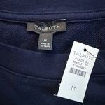 Talbots Navy Blue Crewneck Red & White Striped HEART Sweatshirt – NWT – Med Photo 4