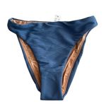 J.Crew NWT Ribbed High Rise High Leg Cheeky Bikini Swim Bottom Blue XS #3199 Photo 13