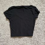 Bozzolo black v neck cropped t shirt Photo 1