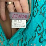 Jovani 20025 Long Formal Turquoise Rhinestone Long Sleeve Lace Dress 2 Photo 7