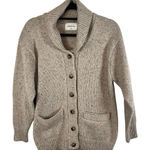 Aritzia Wilfred Free Button Up Grandpa Cardigan Wool Blend Tan Women’s size 2XS Brown Photo 0