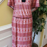 Emma & Michelle Emma & Michele 3X Maxi Dress Casual Stretch Chevron Multicolor Keyhole Photo 0