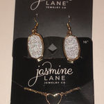 Jasmine  Lane Gold Tone and Silver Earrings and Necklace Set Photo 0