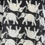 Modcloth Elephant Day Parade Black & White Long Sleeve Top Blouse Size XS Photo 4
