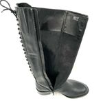 Franco Sarto  Women’s 5.5 Black Leather Tall Riding Zip Boots Lace Back N… Photo 10