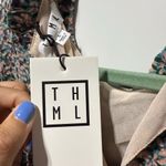 THML NWT  Dark Floral Pattern Mini Dress Size Large Photo 2