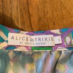 Alice & Trixie  Blue and Purple Off the Shoulder Silk Blouse Women’s Small Photo 6