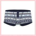 PINK - Victoria's Secret PINK VICTORIA’S SECRET Cotton Dorm Boyshort Blue Fairisle Print Preppy LARGE Photo 12