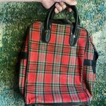 Vintage red plaid zipper carrying case bag Photo 3