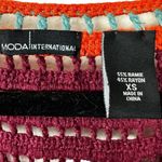 Vintage Y2K Crochet Top Moda International Victoria Secret Western Festival XS Blue Photo 11