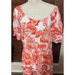 Mlle Gabrielle  Orange Maxi dress 3X gauzy tiered beachy cruise vacation Hawaiian Photo 1