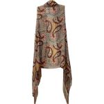 wilson's leather NWT Stunning Rare  Silky Scarf Fringe Duster Pink Paisley OS Boho Photo 1