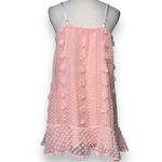 &merci &merci women’s size medium keyhole back Swiss dot dress lined light blush pink Photo 5