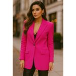 Barbara Bui Tailored Blazer Jacket Small Hot Pink Luxury Career Barbie Photo 3