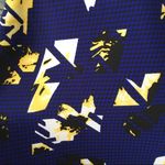 Paper Heart  Blue Black Yellow White Geometric Criss Cross Spaghetti Strap Dress Photo 12