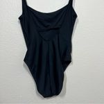 Oscar de la Renta  Black Cherry Blossom Embroidered One Piece Swim Photo 8