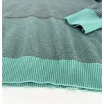 Kris Fashion Womens Medium Long Sleeve Crew Neck Teal Mint Green Stripes Sweater Photo 3