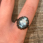 Blue Topaz Ring Sterling Silver Photo 0