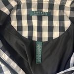 Lauren Ralph Lauren Womens Gingham Check Bomber Jacket Outerwear S Black White Photo 4