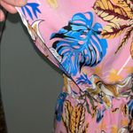 Ekouaer Tropical Pink Dress with Leaf Print Photo 2