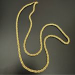 Monet Vintage  Signed Two-tone Gold & Silver Twisted Rope Chain 27" Necklace 29g. Photo 5