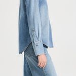 Alice + Olivia NWT-
Oversized Denim ShirtSadie Light Vintage Blue XS Photo 8