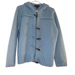 Eddie Bauer Eddie Bauer Petite XLP Blue Hooded Toggle Sweater Women's Cardigan Photo 0