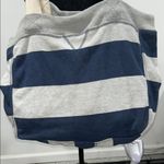 Striped Gray and Blue Tote Bag Photo 1
