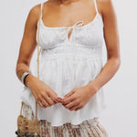Free People  Scarlett Baby Doll Tank Ivory Size Medium Photo 0