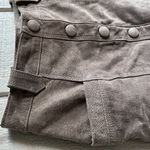Free People BLANK NYC x Suede Leather Button Front Mini Skirt in Gray Size 25 Photo 1