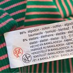 ZARA  Asymmetric Bodycon MIDI Cotton Dress Green Pink striped Sz L Photo 9