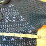 Akini Hooded Sweatshirt Womens S Stretch Knit Textured Tribal Pattern Long Slve Photo 7