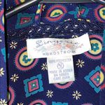 VINTAGE NORDSTROM NAVY GEOMETRIC SLEEP SET ROBE & SLIP Blue Size M Photo 2