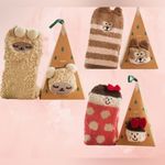 CUTE ANIMAL Christmas Socks Gift Boxes, 3D Fluffy Thick Warm Winter Socks Photo 3