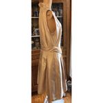 Willow Glen Champagne Sleeveless Dress Ruffled Collar Sash Belt Womens Size 14 Photo 8