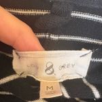 Lou & grey  Black White Striped Hooded Tunic Dress M Cozy Soft Knit Minimalist Photo 2