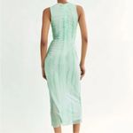 ZARA Light Green Sleeveless Midi Dress Photo 1