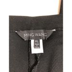 Ming Wang  Womens Elastic Waistband High Rise Straight Ankle Pants Black XL Boho Photo 2