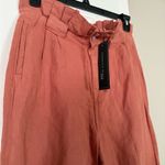 Veronica Beard  Cotton Linen Blend Karter Pleated Pants Mocha NWT Photo 6