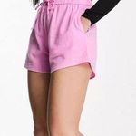 Berksha Pink Linen Look Tie Waist Shorts Photo 0