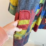 Ali Miles Abstract Print 3/4 Sleeve Knit Jacket Artsy Lagenlook Small Photo 4