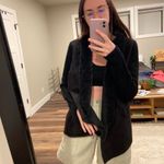 Super glam black faux fur and knit cardigan 🔥 Size M Photo 2