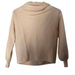 ZARA  Knit Women’s Cowl Neck Sweater Beige Small Lightweight Long Sleeve Cozy Photo 5