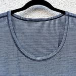 Lululemon Calm Short Sleeve Tee 12 Tonka Stripe Burnout Black Photo 2