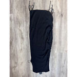 LIONESS ‎ Military Minds Mini Dress Black Sleeveless Ruched Bodycon Women's XXL Photo 4