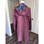 Vera Bradley  Packable Raincoat Size Large Burgandy Fresh Cut Bouquet Photo 4